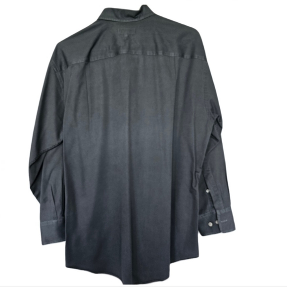 Kenneth Cole black long sleeve button down dress shirt men's size 15 - Picture 2 of 5